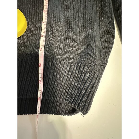 Vtg Knit Concepts Women Med Sweater Black Sequin Retro Disco 80s Shoulder Pads - Picture 8 of 8